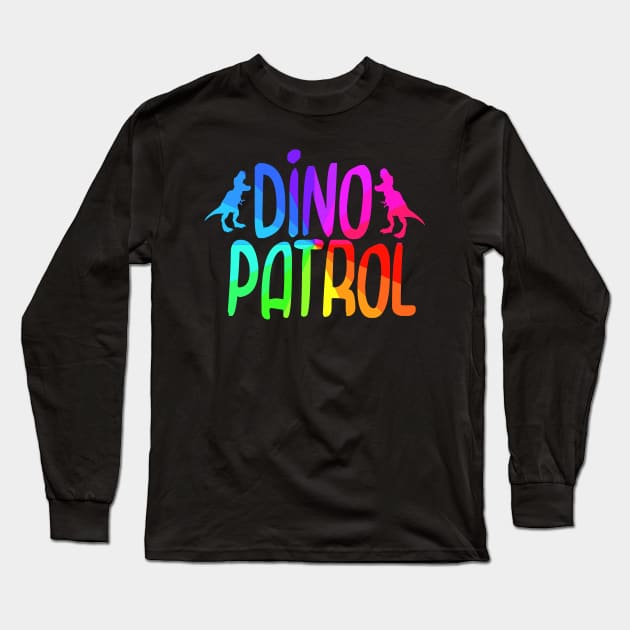 Dino Patrol kids rainbow Long Sleeve T-Shirt by Timeforplay